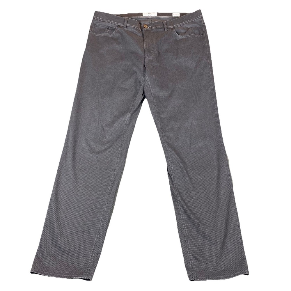 Brax Feel‎ Good Cooper Fancy  Performance Pants Men 40x33 Gray Houndstooth Chino